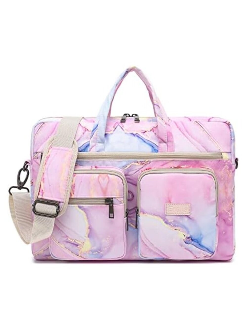 Waterproof Laptop Shoulder Bag 15.6in Nylon Messenger Briefcase Office